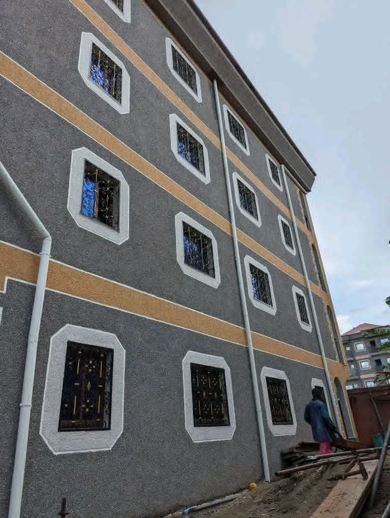 Decorative granite concrete coating process